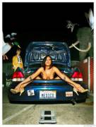 Melinda - Sits M Style Under Crossed Uzis In The Trunk