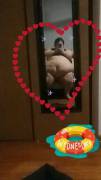Too Fat For My Mirror; A Cute Little Photo From My Premium Snapchat!!