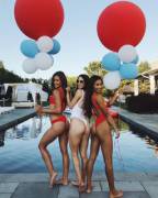 White Swimsuit Booty