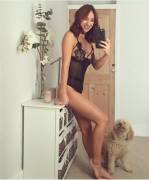 With Her Furry Little Helper