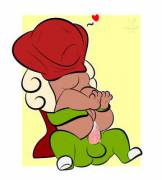 Larvitar [M] Too Busy To Notice Whimsicott's [F] Struggle