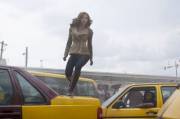 Scarlett Johansson On The Captain America Civil War Set