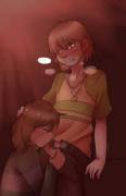 Chara X Frisk Fellatio Artist Unknown