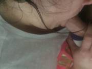 Wi[F]E Sucking My Cock While Using Vibrator On [M]Y Balls