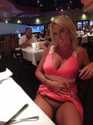 (F) Upskirt Milf At Dinner