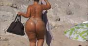 Tiniest Thong Covering A Massive Ass