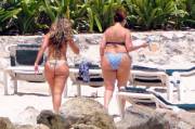 Two Bikini Babes With Wide Asses