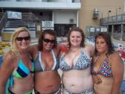 A Few Nice Bellies In This Foursome