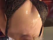 His Cum On My Bra And Tits