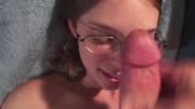Humongous Load For Cutie With Glasses