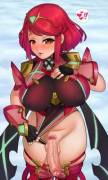 Pyra Showing Off Her Cock (Harddegenerate)