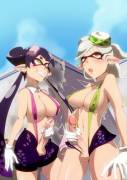 Callie And Marie Enjoy The Day [Taroro] [Splatoon]