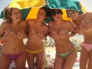 Party Girls In Hand-Bras