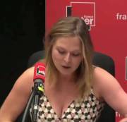 French Actress Constance Pittard Goes Topless On A Live French News Radio Show