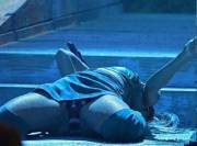 Ariana Grande On Her Back