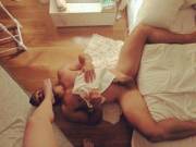 Farrah Makes Me Cum All Over Myself Then Shoves Her Foot In My Mouth