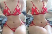 [Self] Red Bow Lingerie - By Felicia Vox