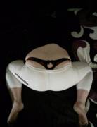 White Leggings And Red Thong ;)