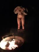 Enjoying A Nice (F)Ire While Camping