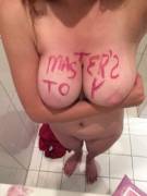 [Gw Bodywriting] Master's Cumdump