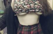Flowery Vest Underboob