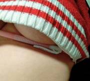 Knitted Underboob Holding Pink Pen