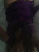 47[F] Purple Dress Almost Off