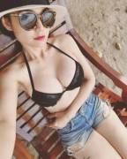 Busty Thai At The Beach