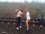 Teasing By The Tracks