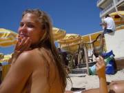 Three Blondes On The Beach