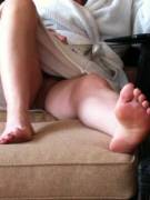 My Wife - Reading On The Patio On A Quiet Sunday Morning When She Gave Me A Flash. ...