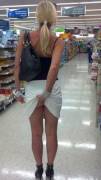 Flashing Her Ass In The Store