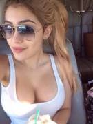 Cute Busty Girl In My Car