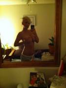 Blonde Amateur Showing Us Her Tities