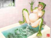Anime - Hentai Frog Chick Having Hatchlings