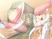 Fortunately The Tennis-Net Was There To Break Her Fall...