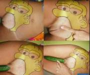Homer Simpson Eating A Cucumber