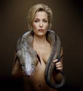 Gillian Anderson With A Conger Eel