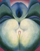 &Amp;Quot;White And Blue Flower Shapes&Amp;Quot; By Georgia O'keefe.