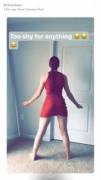 Too Shy For Anything (Brianna Twerks In A Red Dress)