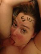Blowjob Slut (X-Post R/Bodywriting)
