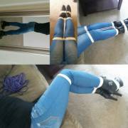 Rope Tied In Jeans On Couch