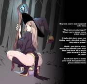 Witch Finds An Intruder. [Squatting, Halloween]