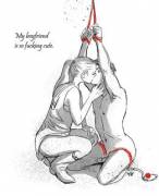 Her Toy In Red Rope