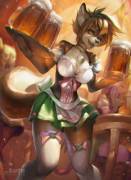 Beer Delivery Girl (Art By Kardie)