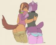 God They've Got Nice Asses. (Onta/Candywolfie) 