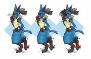 Lucario Showing Off [M M F]