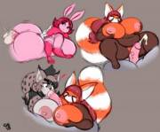 A Couple Of Cuties At The Same Time (M/F/F) [Gammanaut]