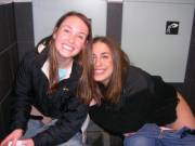 Hiding Behind Her Friend