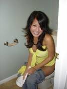 Asian Cutie Took The Last Of The Tp